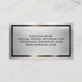 Klein Folie textuur | Metaalgrens Visitekaartje (Achterkant)