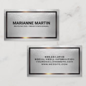 Klein Folie textuur | Metaalgrens Visitekaartje (Voorkant / Achterkant)