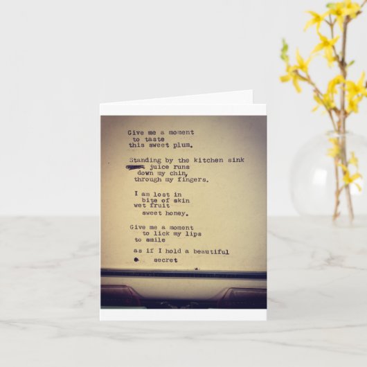 klein gedicht kaart (Gele Bloem)