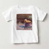 Klein geel bedekletsen in emmer (Voorkant)