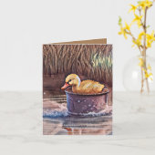 Klein geel bedekletsen in emmer kaart (Gele Bloem)