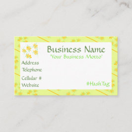 Klein geel bloemig Visitekaartje Kortingskaartje