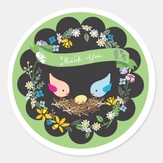 Klein geel ei | Baby shower Favor Sticker (Voorkant)