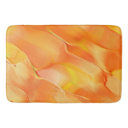 Klein geel en veel sinaasappel badmat (Voorkant)