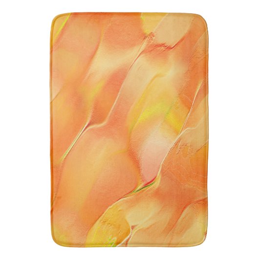 Klein geel en veel sinaasappel badmat (Voorkant Verticaal)