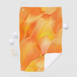 Klein geel en veel sinaasappel golfhanddoek