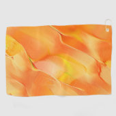Klein geel en veel sinaasappel golfhanddoek (Horizontaal)