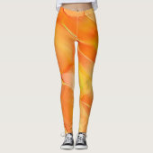 Klein geel en veel sinaasappel leggings (Voorkant)