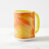 Klein geel en veel sinaasappel mok (Voorkant rechts)