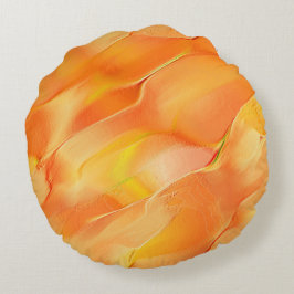 Klein geel en veel sinaasappel rond kussen