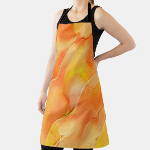 Klein geel en veel sinaasappel schort