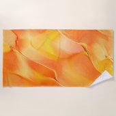 Klein geel en veel sinaasappel strandlaken (Voorkant)