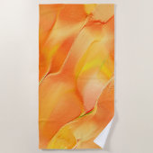 Klein geel en veel sinaasappel strandlaken (Voorkant)