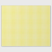 Klein geel en wit gingham-pakpapier cadeaupapier (Vlak)