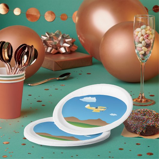 Klein geel vlak papieren bordje