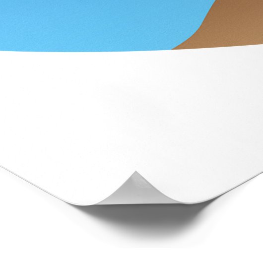 Klein geel vlak poster (Hoek)