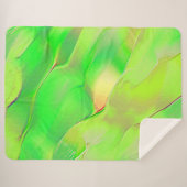 Klein geelachtig en levendig groen sherpa deken (Voorkant (horizontaal))