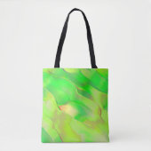 Klein geelachtig en levendig groen tote bag (Voorkant)