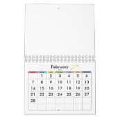 Klein-gele blanco kalender 2023 voor kinderen (Feb 2027)
