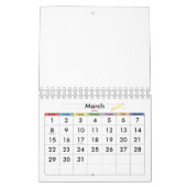 Klein-gele blanco kalender 2023 voor kinderen (Mar 2026)