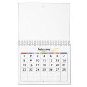 Klein-gele blanco kalender 2023 voor kinderen (Feb 2026)