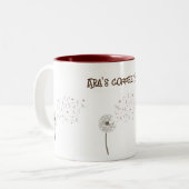 Klein geluk met een speciale paardenbloem mok met (Voorkant links)