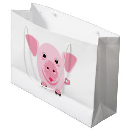 Klein gelukkig schattig roze varken groot cadeauzakje