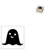 Klein, gelukkig spooksilhouette, kunststempel rubberstempel (Gestempeld)