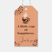 Klein Geluksbeker Koffiecadeautje Cadeaulabel (Voorkant)