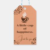 Klein Geluksbeker Koffiecadeautje Cadeaulabel (Achterkant)