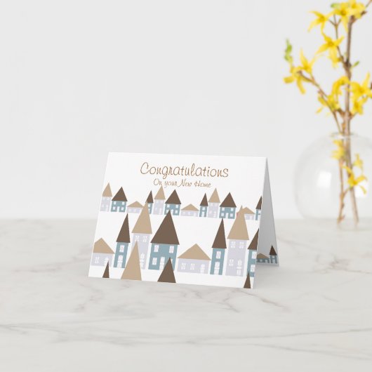 Klein - Gelukwensen op uw nieuw huis Kaart (Gele Bloem)