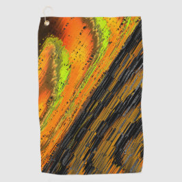 Klein gemalen en vervormd geelachtig mozaïek golfhanddoek