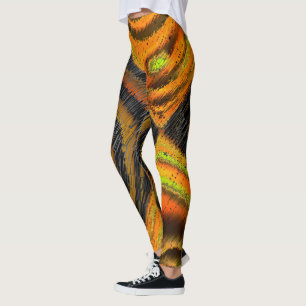 Klein gemalen en vervormd geelachtig mozaïek leggings
