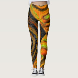 Klein gemalen en vervormd geelachtig mozaïek leggings