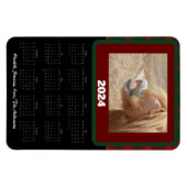 Klein geruit grappig zakkalender magneet (Horizontaal)