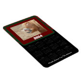 Klein geruit grappig zakkalender magneet (Rechterzijde)