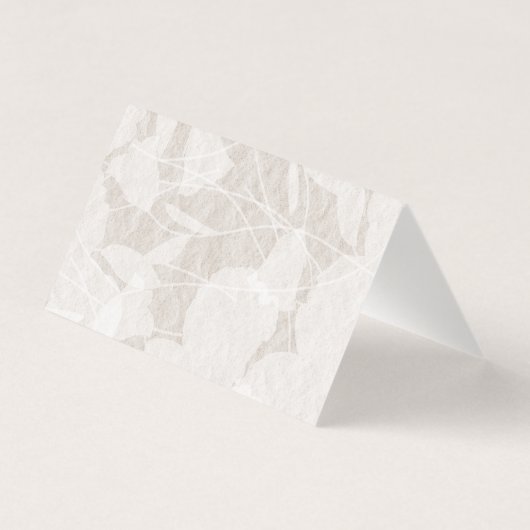 Klein gevouwen Blauwgroen, rood, perzikkleurige hu Visitekaartje (Achterkant)