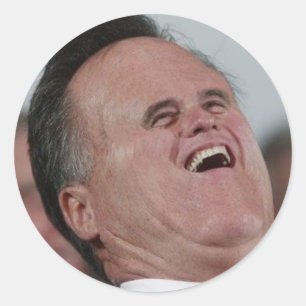 Klein gezicht, grote grinniken ronde sticker