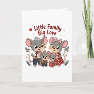 Klein gezin grote liefde Schattige muis Kaart