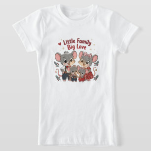 Klein gezin grote liefde Schattige muis T-shirt