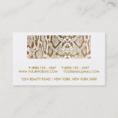 Klein glam Stylist Beauty Golden Python Vip Visitekaartje (Achterkant)