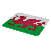 Klein glassnijbord met vlag van Wales Snijplank (Hoek)