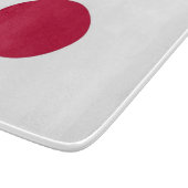 Klein glazen snijbord met Japanse vlag Snijplank (Hoek)