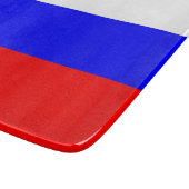 Klein glazen snijbord met Russische vlag Snijplank (Hoek)