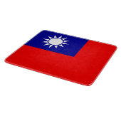 Klein glazen snijbord met Taiwanese vlag Snijplank (Hoek)