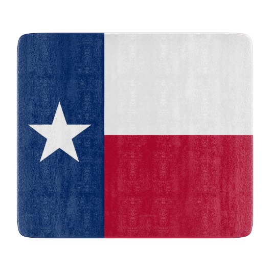 Klein glazen snijbord met Texas vlag Snijplank (Voorkant)