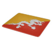 Klein glazen snijbord met vlag van Bhutan Snijplank (Hoek)