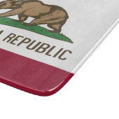 Klein glazen snijbord met vlag van Californië Snijplank (Hoek)