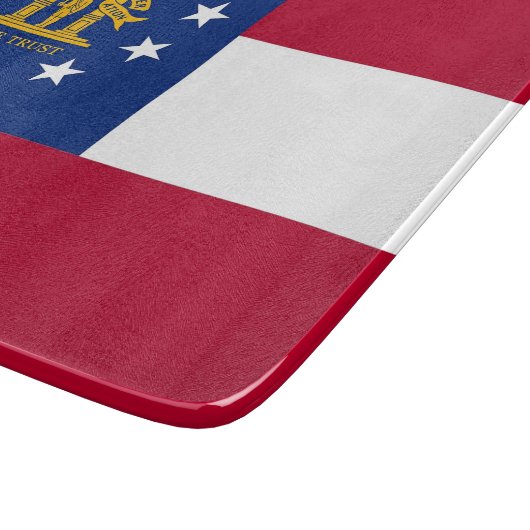 Klein glazen snijbord met vlag van Georgië Snijplank (Hoek)