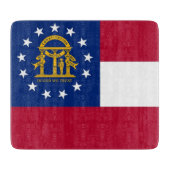 Klein glazen snijbord met vlag van Georgië Snijplank (Voorkant)
